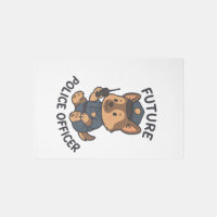 Cute Dog Future Police Officer Theme