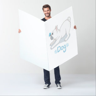 Cute Dog Gift Funny Dog With Butterfly Card
