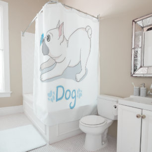 Cute Dog Gift   Funny Dog With Butterfly Shower Curtain