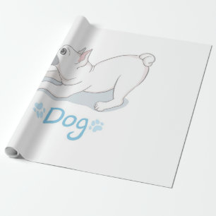 Cute Dog Gift   Funny Dog With Butterfly Wrapping Paper