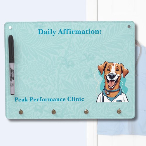 Cute Dog Gifts for Physical Therapists Doctors Dry Erase Board With Keychain Holder