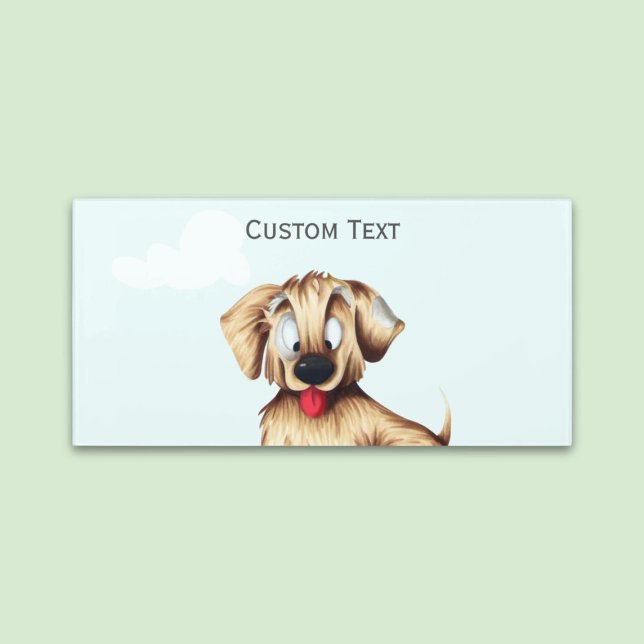 Cute Dog Golden Retriever Cartoon Customizable Door Sign (Creator Uploaded)