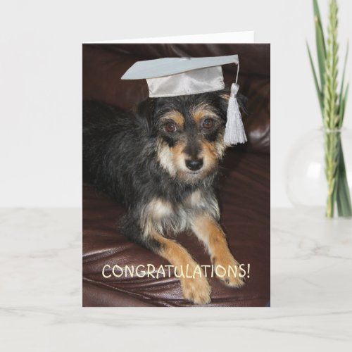 Cute Dog Graduation Card for Child