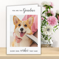 Cute Dog Grandma Personalized Pet Photo Birthday 