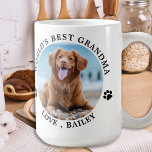 Cute Dog Grandma Personalized Pet Photo Dog Lover Coffee Mug<br><div class="desc">World's Best Dog Grandma ... Surprise your favorite Dog Grandma this Mother's Day , Christmas or her birthday with this super cute custom pet photo mug. Customize this dog grandma mug with your dog's favorite photos, and name. Double sided - you can different photos on each side or the same,...</div>