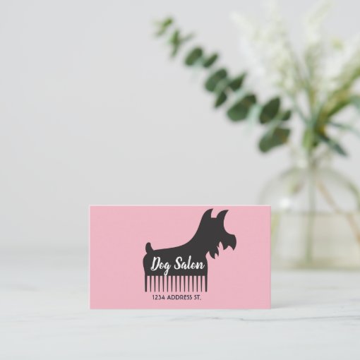 Cute Dog Groomer Business Card Zazzle