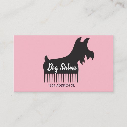 Cute Dog Groomer Business Card