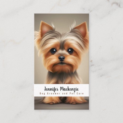 Cute Dog Groomer Grooming Service Pet Care  Business Card