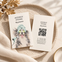 Cute Dog Groomer Pet Grooming Business Card