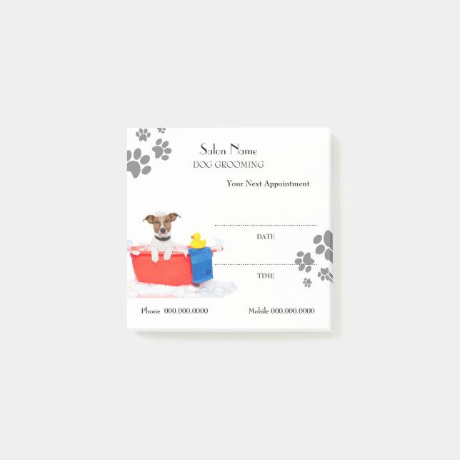 Cute dog grooming Appointment Post-it® Notes (Front)