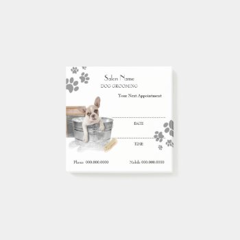 Cute Dog Grooming Appointment Post-it® Notes by aquachild at Zazzle
