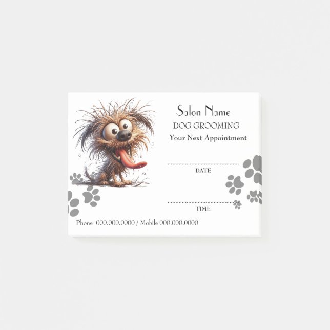 Cute dog grooming Appointment Post-it® Notes (Front)