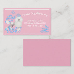 Cute Dog Grooming Bubbles Business Card