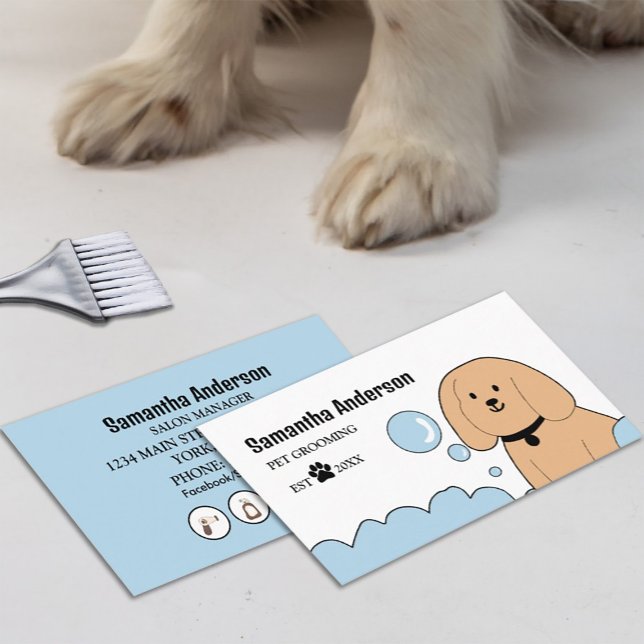 Cute Dog Grooming Business Card (Creator Uploaded)