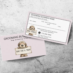 Cute Dog Grooming Modern Fun Appointment Card