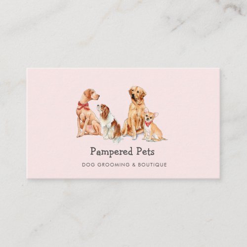 Cute Dog grooming Pet boutique  Business Card