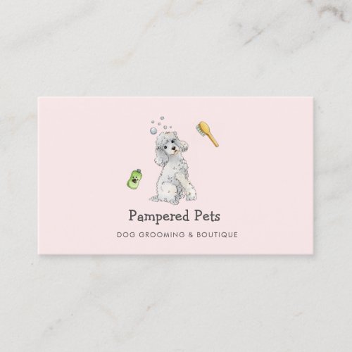 Cute Dog grooming Pet boutique  Business Card