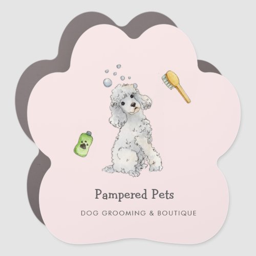Cute Dog grooming Pet boutique  Car Magnet