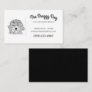 Cute Dog Grooming Pet Service Business Card