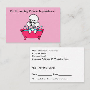 Cute Dog Grooming Salon Appointment Cards