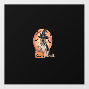 Cute Dog Halloween German Shepherd Jack O Lantern Floor Decals