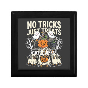 Cute Dog Halloween No Tricks Just Treats_1 Gift Box