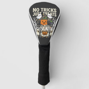 Cute Dog Halloween No Tricks Just Treats_1 Golf Head Cover
