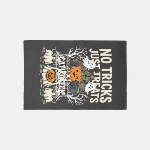 Cute Dog Halloween No Tricks Just Treats_1 Rug