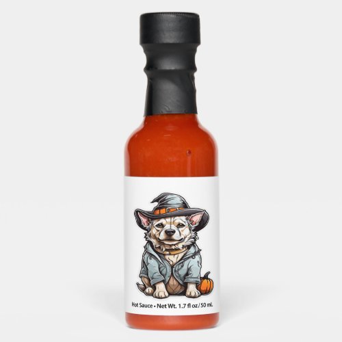 Cute Dog Halloween T_Shirt Hot Sauces