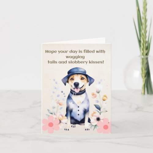 Cute dog Happy Birthday Card
