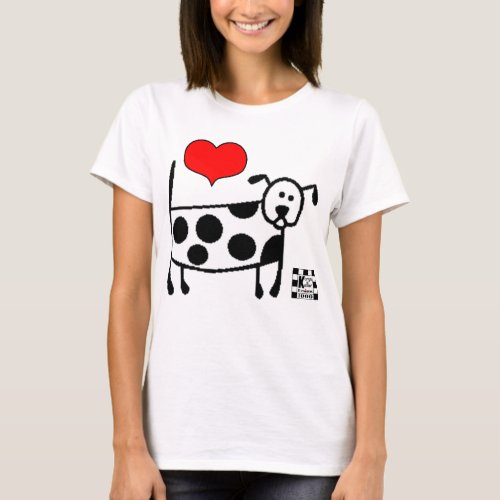 Cute Dog Heart t_shirt
