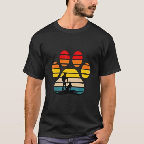 Cute Dog Hiking Mom Pet  Paw Print 1 T-Shirt