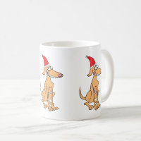 Cute Dog Holiday Coffee Mug Teddy the Spaz Man