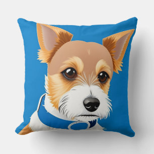 Cute Dog Home Décor Gift for Dog Lovers Throw Pillow