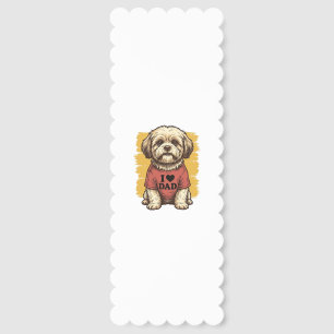 Cute Dog I Love Dad Vintage Engraving Vector Desig Bookmarks