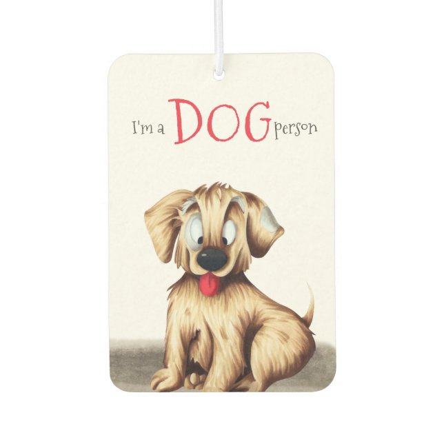 Cute Dog Illustration Air Freshener (Front)
