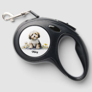 Cute Dog Illustration - Havanse Retractable Pet Leash