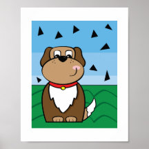 Cute Dog Illustration - Kids Animal Art