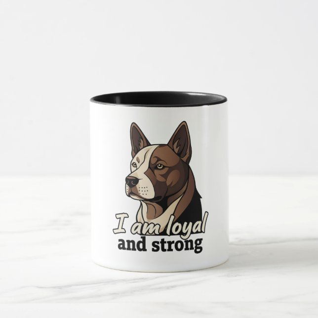 Cute Dog Illustration | Personalized Pet Lover Cof Mug (Center)