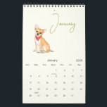 Cute Dog Illustrations Dog Lovers  Calendar<br><div class="desc">Bring a touch of paw-sitive energy to your year with this 2025 calendar! Each month showcases a unique, hand-painted watercolor illustration of a different adorable dog breed. From playful pups to wise old souls, these charming images will brighten your days. Perfect for dog parents, dog lovers, and anyone who appreciates...</div>