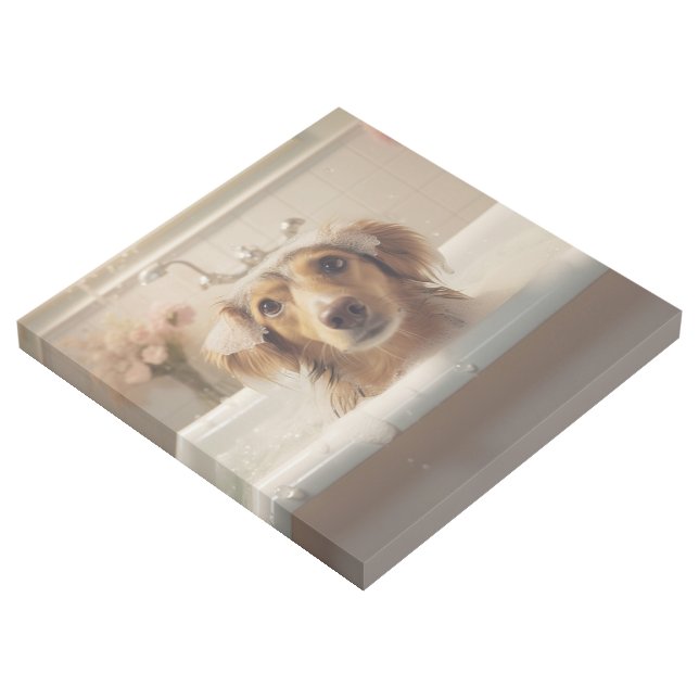 Cute Dog in Bathtub Perfect for Bathroom Gallery Wrap (3/4)