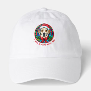 Cute Dog in Santa Hat Cartoon – Festive Christmas 