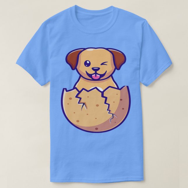 Cute dog in the egg Tshirt (Design Front)