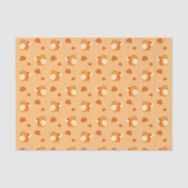 Cute Dog Kawaii Pomeranian Tissue Paper (Front)