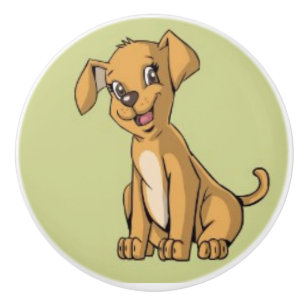 Cute Dog, Kid's furniture, bedroom Ceramic Knob