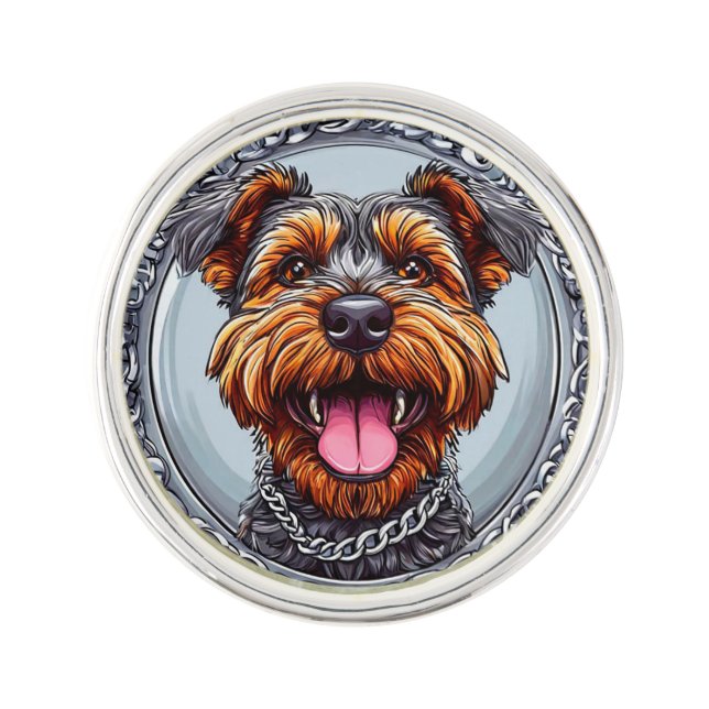 Cute Dog Lapel Pin (Front)