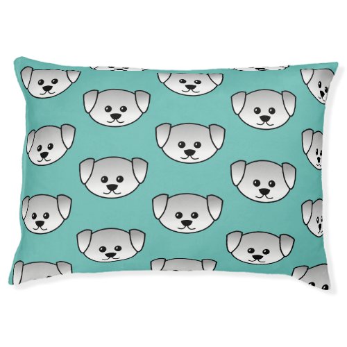 Cute dog light blue pet bed