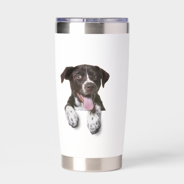 Cute  Dog Lover Coffee Mug Insulated Tumbler (Back)