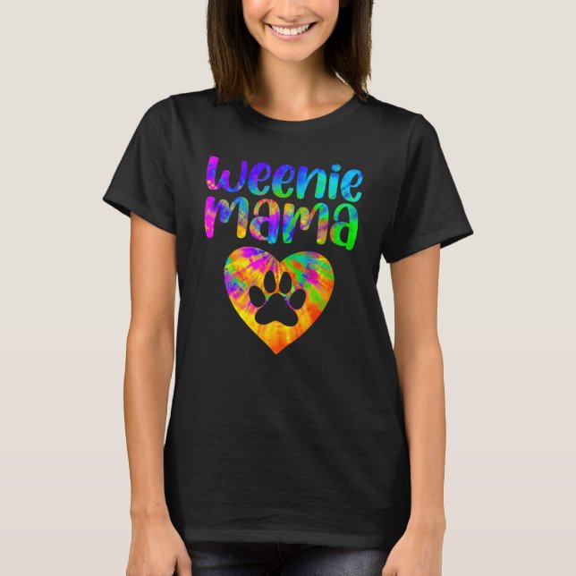 Cute Dog Lover Dachshund Mom Funny Mom Weenie Mama T-Shirt (Front)