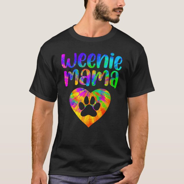 Cute Dog Lover Dachshund Mom Funny Mom Weenie Mama T-Shirt (Front)